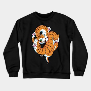 swirly tiger dragon Crewneck Sweatshirt